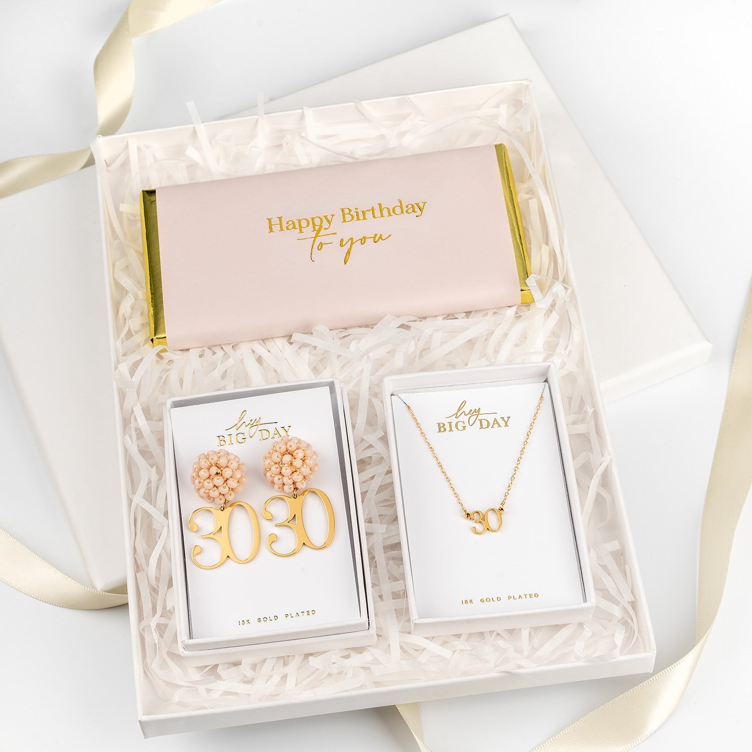 Birthday 3 Piece Matching Age Necklace and Earrings Gift Set