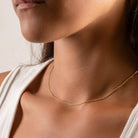 Dainty Plain Gold Necklace 18k gold plated Gift gold