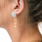 Gold "Bride" Bridal Earrings