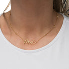 Gold Plated Personalised Mrs Necklace