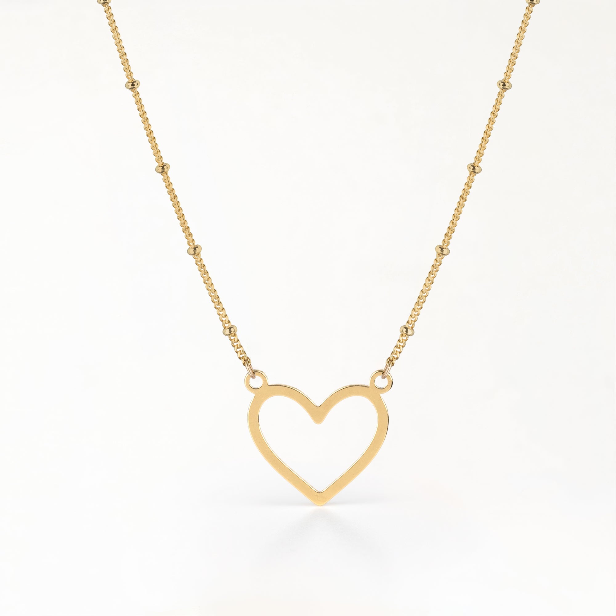 Heart Necklace 18k gold plated birthday birthday gift