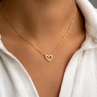 Heart Necklace 18k gold plated birthday birthday gift