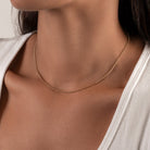 Mini Round Belcher Plain Necklace 18k gold plated Gift gold