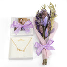 Mum Necklace with Mini Dried Flowers & Polaroid Photo Set Gift gold jewellery