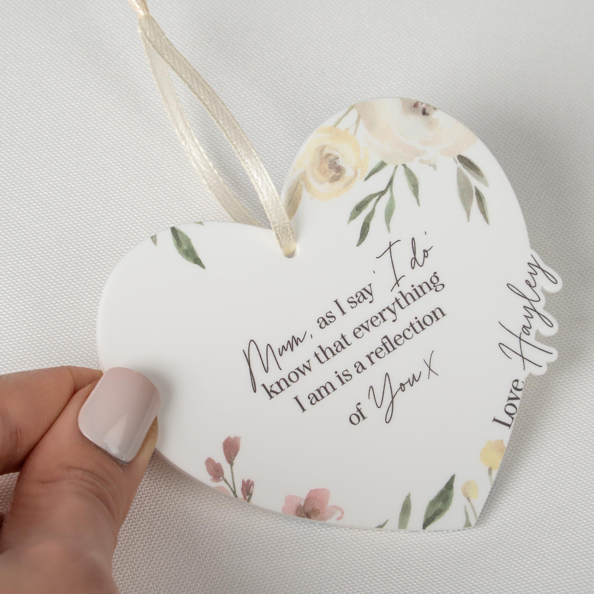 Printed Acrylic Mother of the Bride Wedding Plaque Gift