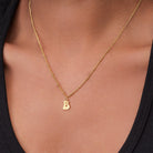 Single Initial Necklace Bold Font 18k gold plated Gift initial chain